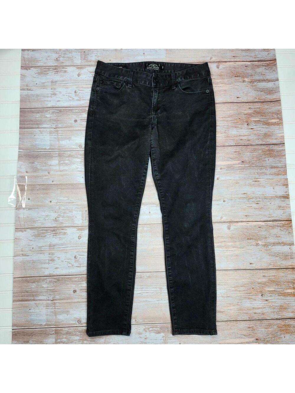 Lucky Brand Women's Black High-Rise Skinny Jeans Waist 27